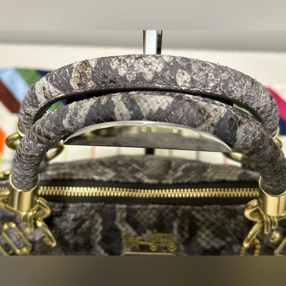 COACH Madison Sophia Python Embossed Leather Satchel/Shoulder Bag